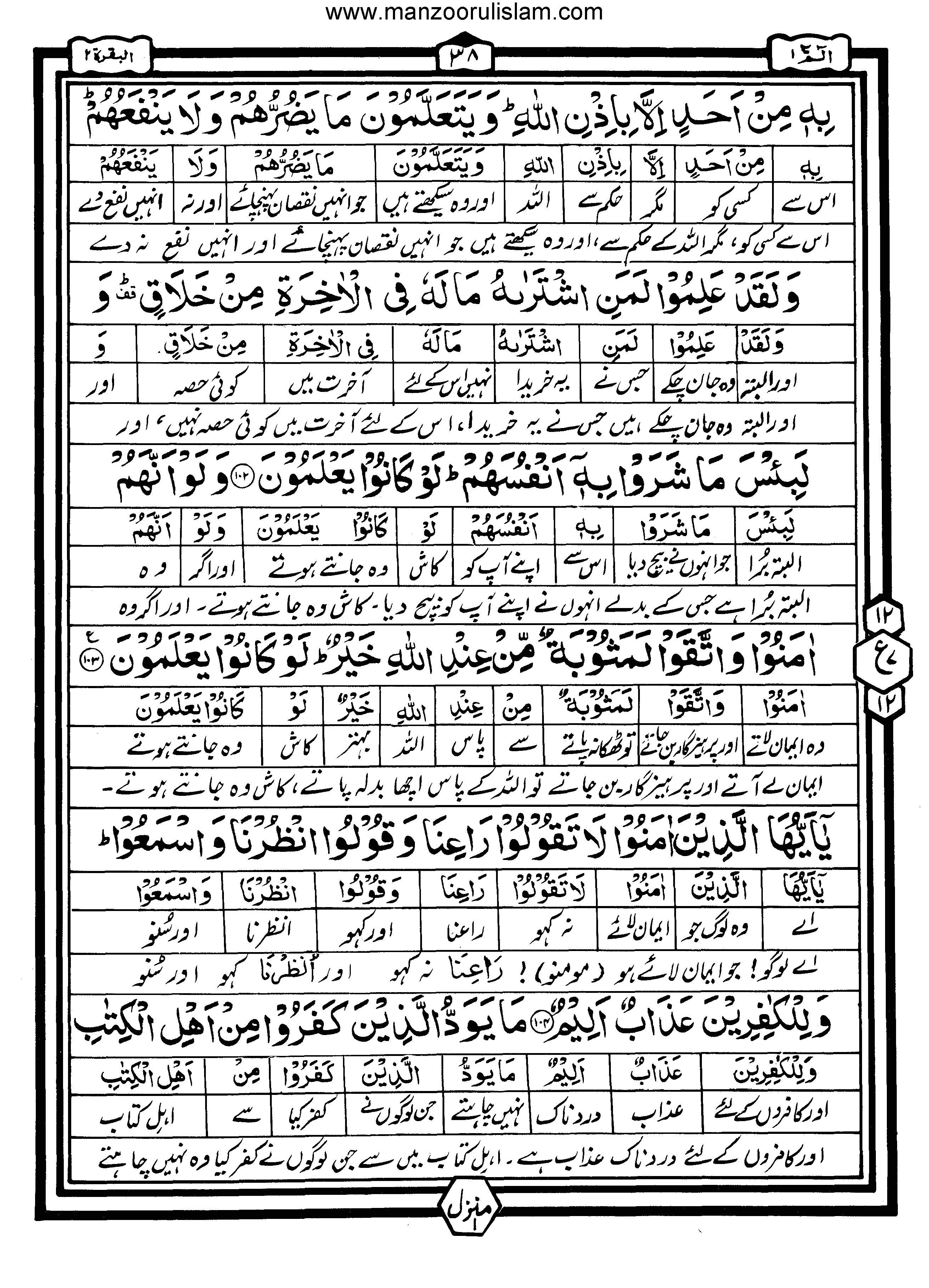 Quran With Urdu Translation Alif-Lam-Meem - الم